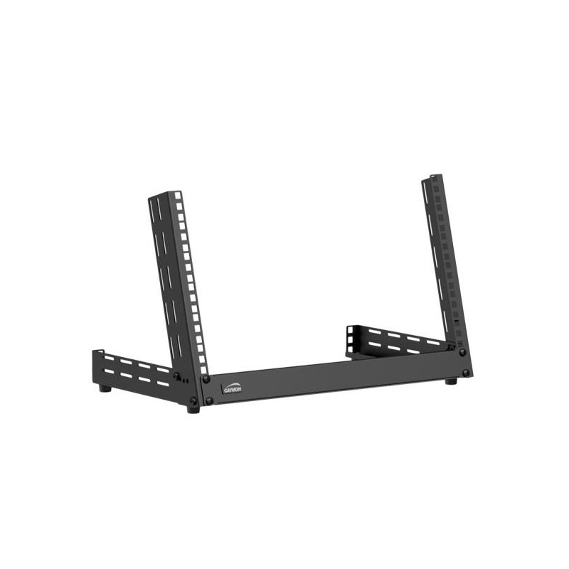 CAYMON TPR306A/B Desktop open frame rack - 6 units - Adjustable angle 0°~15° Black